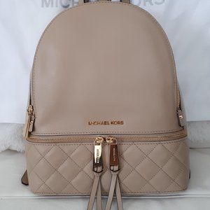 NWT Michael Kors Rhea Leather Backpack Bag